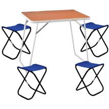 Eredu - mesa 95x60 cm + 4 taburetes txt set , Mesa 95x60cm + 4 taburetes txt. -Marca: . -Conjunto de mesa plegable 95x60cm con tapa de durolac + 4