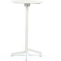 Mesa de bar redonda Ø60 cm plegable y convertible en 2 alturas en acero Dely Sklum