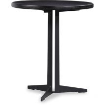 Parumm - Mesa Auxiliar Redonda Pärumm Big Oslo 50x53 cm de Madera y Metal Negra