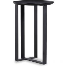 Tavolino Rotondo Pärumm Cox 45x67 cm in Legno e Metallo Nero