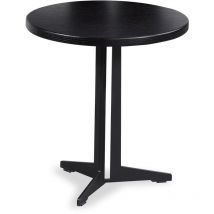 Parumm - Mesa Auxiliar Redonda Pärumm Oslo 45x45 cm de Madera y Metal Negra