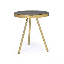 Mesa Auxiliar Kesar Negro Ø40