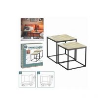 MESA AUXILIAR X2 40 x 40 x 40 cm / 35 x 35 x 35 cm
