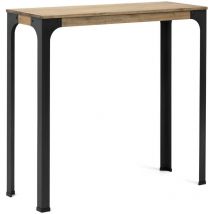 S.d.s - Mesa Alta Bristol 120x80x108cm en madera maciza de pino acabado vintage estilo industrial