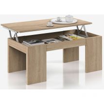 Mesa Centro elevable Flow Roble