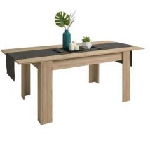 Vmo Home - Mesa Extensible Basic en color Naturale 141x77x91 cm Comedor Moderno