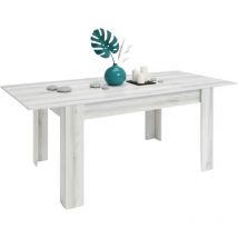 Ventamueblesonline - Mesa de Comedor Salón Extensible Bass Estilo Contemporáneo en Color Blanco Albo 140/200x90 cm
