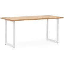 Box Furniture - Mesa Comedor iCub Strong eco 140x80x75cm Blanco en madera maciza de pino acabado natural estilo nórdico industrial