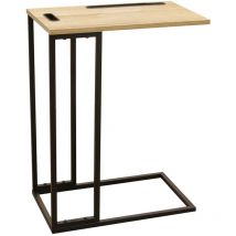 Mesa c/soporte tablet - Marrón y negro