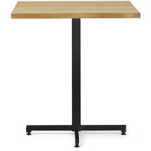 Box Furniture - Mesa Cuadrada iCub 70x70x75cm 33mm Negra en madera maciza de pino acabado natural estilo nórdico industrial