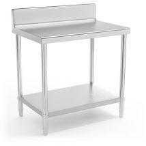 Royal Catering - Mesa de acero inoxidable - eco - 90 x 60 cm - 210 kg - antisalpique - Royal