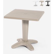Mesa de bar Grand Soleil Zavor cuadrada polipropileno exterior 70x70 - Beige