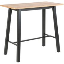 Arredamento1 - Mesa de bar Norsica 220 , 105x58x117cm, Chapa de madera natural, Madera