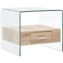 Abcrital - Furniture Limited - Mesa de centro con cajón vidrio templado