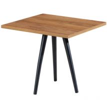 Helloshop26 - Mesa de centro cuadrada 50 x 45 x 45 cm efecto nogal negro