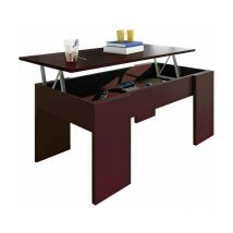 Homesouth - Mesa de centro elevable Gala Wengue 90cm (ancho) x 45,3cm (alto)