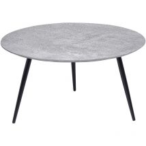 Mesa de centro gris negro 79 cm mdf moderno sala de estar dormitorio Effie