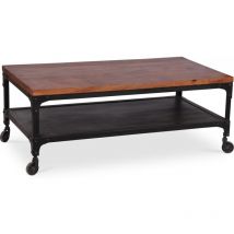 Mesa de centro industrial vintage metal