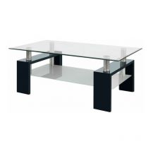 Jshome - Mesa de centro Missouri Negro 110cm (ancho) x 45cm (alto)