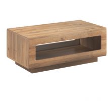 Comfivo - Mesa de centro Ophsalu 102, Roble nieto, 44x60x110cm, Diámetro: 0, Aglomerado laminado, Angular