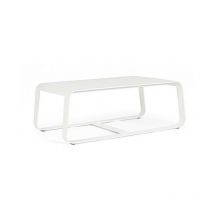 Mesa de centro para exterior en aluminio Blanco merrigan 105x62x h38 cm