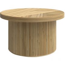 Rendez-vous Déco - Mesa de centro redonda ÿ80 de ratán natural - Hélène