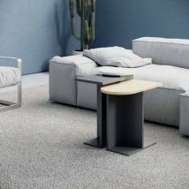 Mesa de centro Tris en blanco y roble y antracita Mund