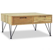 Maisonchic - Mesa de centro,Mesa de café 80x80x40 cm madera de teca maciza
