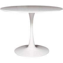 Bissolo Casa - Mesa de comedor Bullas, Mesa de cocina redonda, Mesa de comedor, Mesa con tapa multiusos, 100x100h75 cm, Blanco