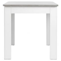 Oslo - Mesa de comedor con esquinas redondeadas y 1 cajón sin tirador, 80 cm