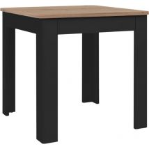 1000brico - Mesa de comedor con esquinas redondeadas y 1 cajón sin tirador, 80 cm - oslo