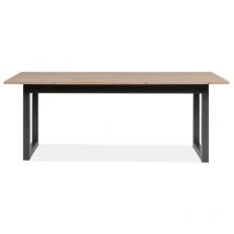 Finori - Mesa de comedor extensible de roble artesanal y antracita L200-240 cm - denver