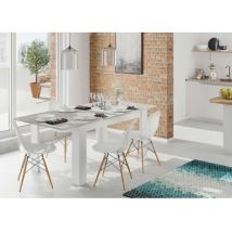 Mesa de comedor extensible jimena - Blanco / Cemento