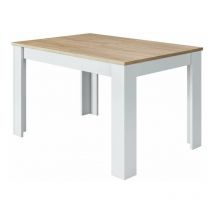 Usinestreet - Mesa comedor extensible Paris en color roble alaska - blanco artik 78 cm(alto)140-190 cm(ancho)90 cm(largo)