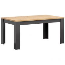 Mesa de comedor extensible para 6 a 8 personas Duck Gris antracita y Madera