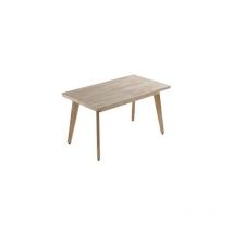 Adec - Mesa de comedor fija Genova acabado Roble Nordish, 76cm(alto) 150cm(ancho) 90cm(largo)