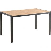 Oviala - Mesa de comedor rectangular en mdf negro