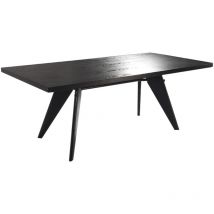 Mesa de Comedor Rectangular Pärumm Mamba 190x90x72 cm Madera MDF Negro