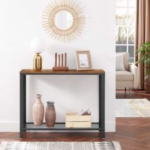 Vasagle Vintage Mesa de Consola, Mesa de Entrada, Mesa Auxiliar para Salón, Dormitorio, Montaje fácil, Rústica por Songmics