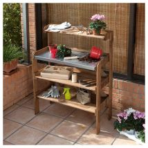 Mesa madera pino trabajo 113X84X40 cm
