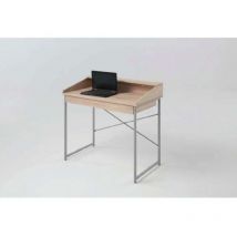 Kitcloset - Mesa de escritorio Kala pequeña 1 cajón en acabado madera 69 cm(alto)100 cm(ancho)50 cm(largo)