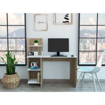 Tuhome Concept - Mesa de Escritorio Vilna 120, con estantería Duna / Blanco