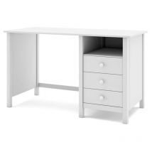 Mesa de estudio 3 cajones Maxi acabado blanco, 74cm(alto) 120cm(ancho) 54cm(fondo)