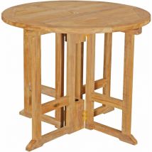 Teck'line - Mesa de jardín de madera de teca rotong 2 personas