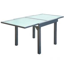 Mesa de jardín extensible de aluminio 8 personas molvina