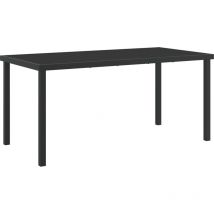Vidaxl - Mesa de Jardín Negra 160x80x73 cm Vidrio Templado