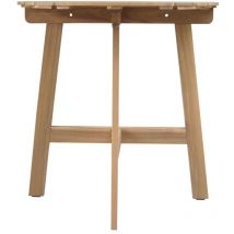 Mesa de jardín Plegable Nina semicircular de Madera Acacia Natural de 70x45x74 cm -