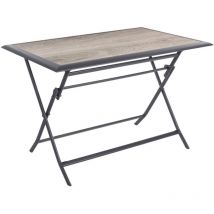 Hesperide - Mesa de jardín rectangular plegable Azua gris humo - 4 asientos - Hespéride