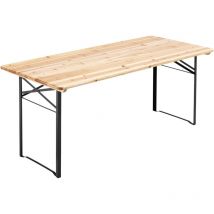 Mesa de madera de 180 cm con patas plegables