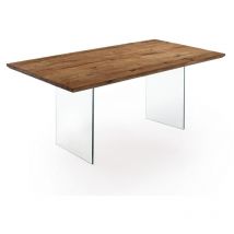 Oresteluchetta - Mesa de madera maciza acabado roble cm. Al.76 x P.90 x L.180